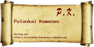 Polonkai Kemenes névjegykártya